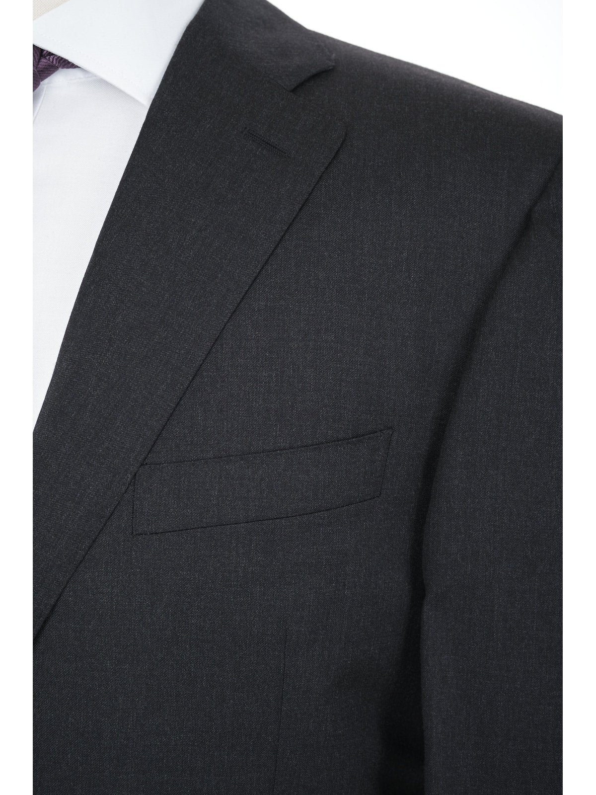 Canali 1934 Mens Solid Charcoal Gray 44R Drop 7 100% Wool 2 Piece Suit