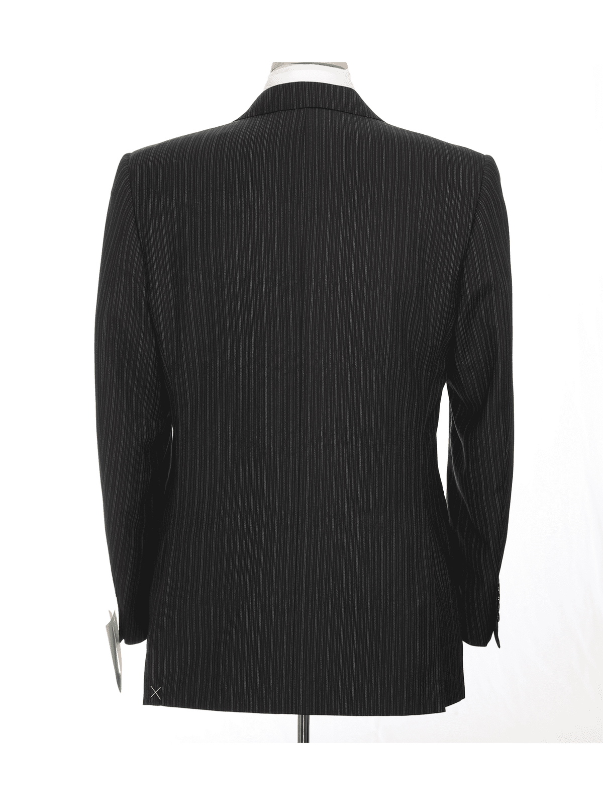 Canali SUITS Canali 38r 46 Drop 6 Classic Fit Black Striped 3-button Pleated 100% Wool Suit
