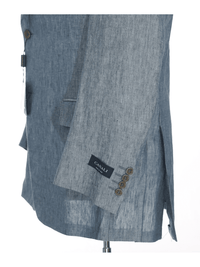 Thumbnail for Canali SUITS Canali Mens 46r 58 Drop 6 Classic Fit Blue 2-button Half Lined 100% Linen Suit