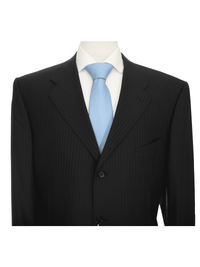 Thumbnail for Canali SUITS Canali Mens 50l 62 Drop 6 Classic Fit Black Striped Three Button 100% Wool Suit