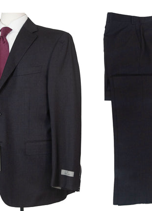 Canali Charcoal Gray Modern Fit Notch Lapel Wool 2-Button Suit 42L - The Suit Depot