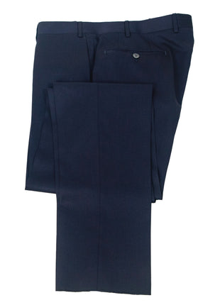 Canali Solid Navy Canvassed Classic Fit Notch Lapel 2-Button Wool Suit 44R