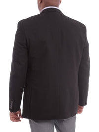 Thumbnail for Caravelli BLAZERS Caravelli Classic Fit Solid Black Hopsack Weave Stretch Blazer Sportcoat