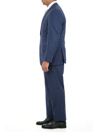 Thumbnail for Caravelli Caravelli Mens Blue Striped Two Button 2 Piece Suit