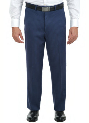 Caravelli Caravelli Mens Blue Striped Two Button 2 Piece Suit