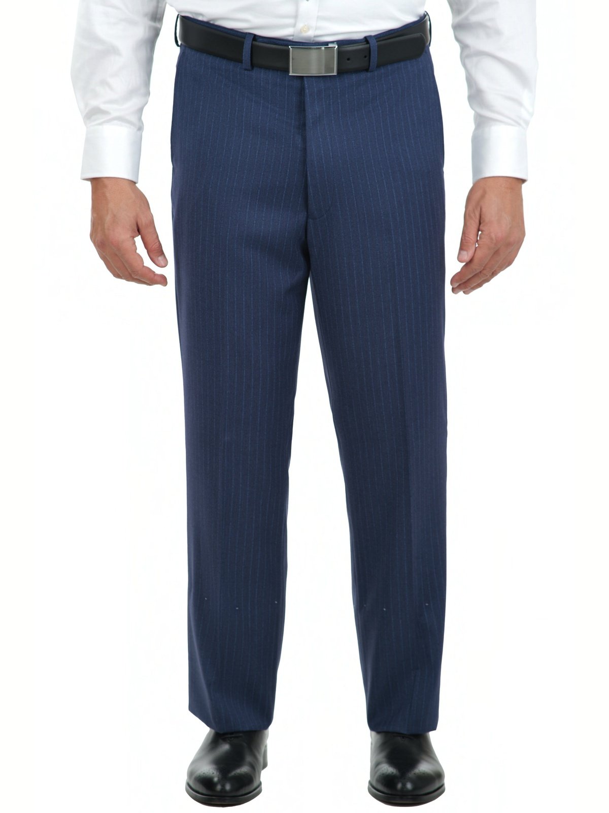 Caravelli Caravelli Mens Blue Striped Two Button 2 Piece Suit