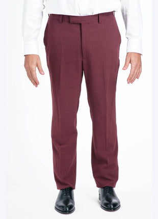 Caravelli Caravelli Mens Burgundy Slim Fit 3 Piece Suit