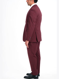 Thumbnail for Caravelli Caravelli Mens Burgundy Slim Fit 3 Piece Suit