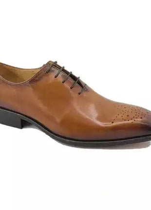 Carrucci shoes Carrucci Cognac Brown Lace Up Oxford Leather Dress Shoes