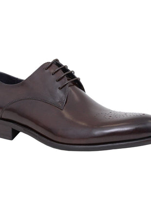 Carrucci Boys Genuine Leather Brown Lace Up Oxford Brogues Dress Shoes