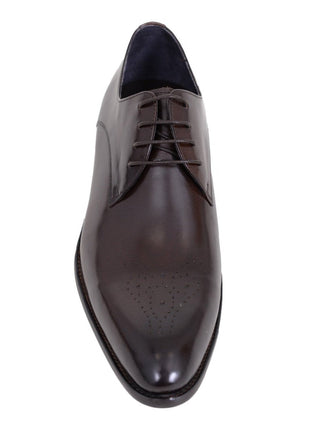 Carrucci Boys Genuine Leather Brown Lace Up Oxford Brogues Dress Shoes