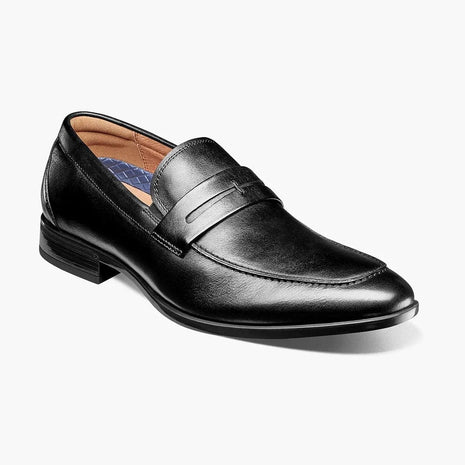 mens dress loafers sale Florsheim Mens Black Slip-on Penny Loafer Leather Dress Shoes – The Suit  Depot