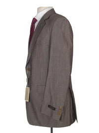 Thumbnail for Canali Mens 40R Drop 7 Brown Pinstripe Wool Blend Modern Fit 2 Piece Suit