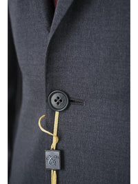 Thumbnail for Canali 1934 Mens Charcoal Gray 42L Drop 7 Modern Fit 100% Wool 2 Piece Suit