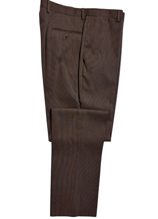 Sartoria Partenopea Mens Brown Corduroy Notch Lapel Slim Fit 3-button Cotton Suit - 42L
