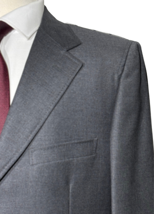 Sartoria Partenopea Mens Charcoal Weave Notch Lapel Slim Fit 3-button Wool Suit - 44R