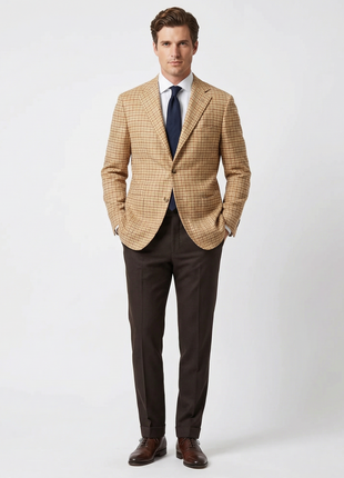 Sartoria Partenopea Men's Multicolor Check 3-Roll-2.5 Silk Blend Sportcoat 42R