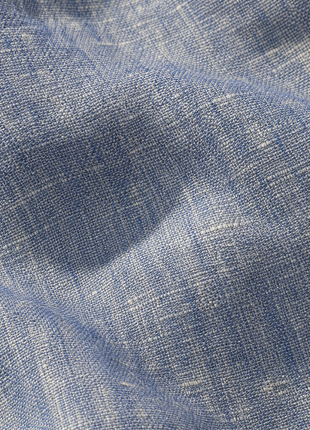 Proper Mens Blue Contemporary Fit Spread Collar 100% Linen Dress Shirt