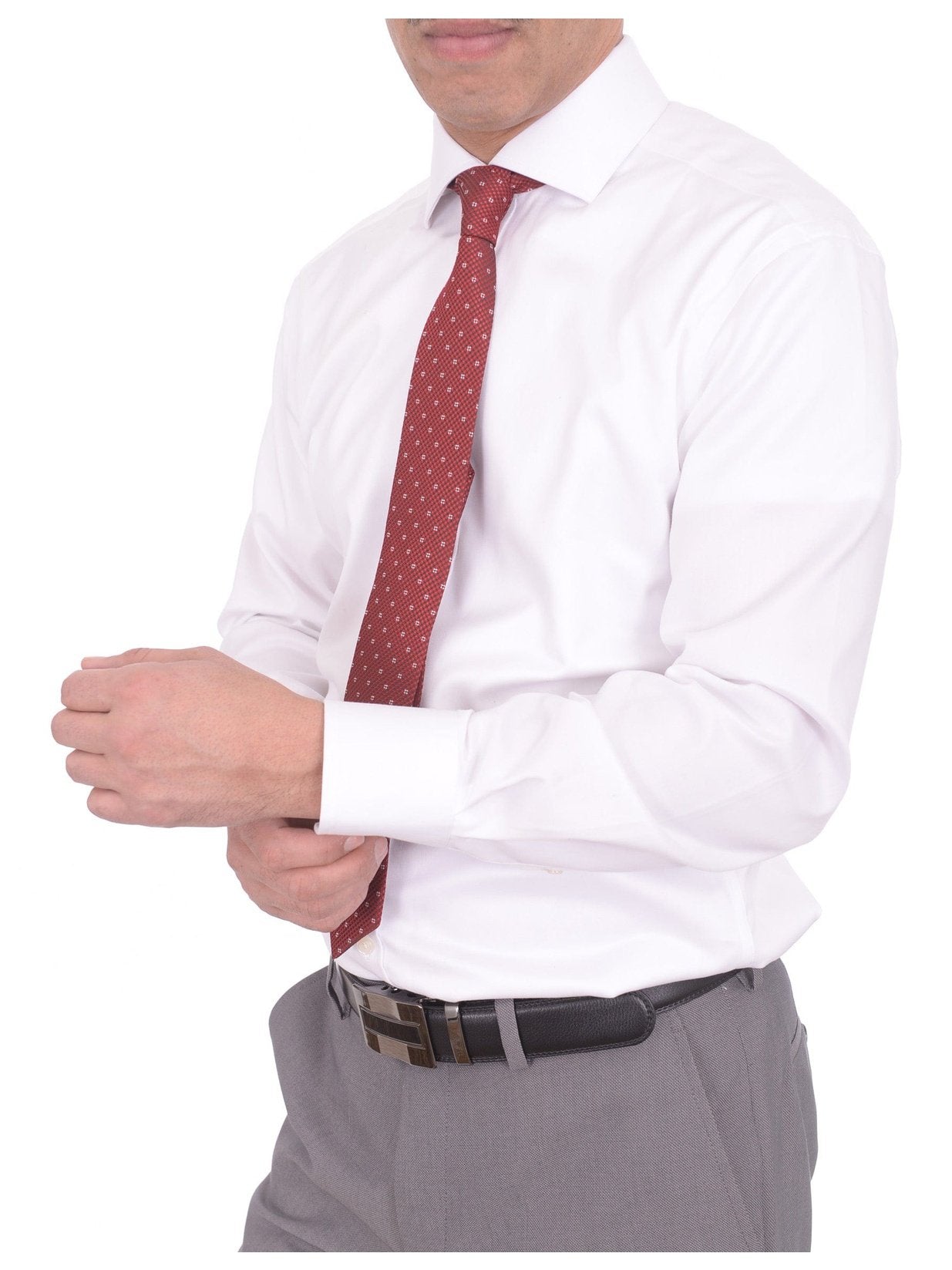Shop Christopher Morris White French Cuff 100% Cotton Dress Shirt | The Suit Depot Shop Christopher Morris White French Cuff 100% Cotton Dress Shirt | The Suit Depot
