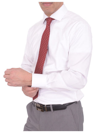 Christopher Morris Extra Slim Fit Cotton Non-Iron White French Cuff Dress Shirt