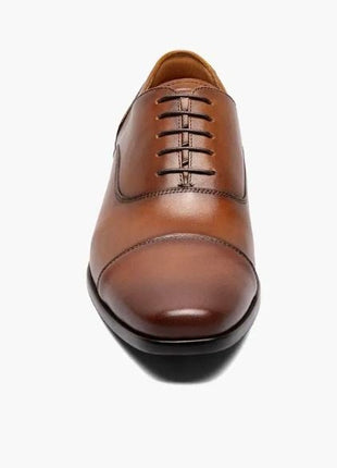 Florsheim Boys Postino Cognac Brown Oxford Cap Toe Leather Dress Shoes