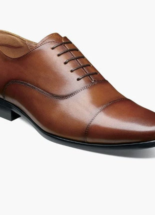 Florsheim Boys Postino Cognac Brown Oxford Cap Toe Leather Dress Shoes