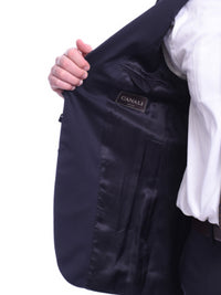 Thumbnail for Canali Mens Navy 38R Drop 7  Slim Fit 100% Wool 2 Piece Suit