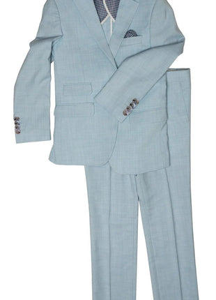 Isaac Mizrahi Boys Light Blue Slim Fit 2 Piece Suit
