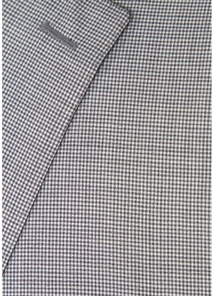 Napoli Mens 44L Gray Check 100% Ermenegildo Zegna Wool Slim Fit 2 Piece Suit
