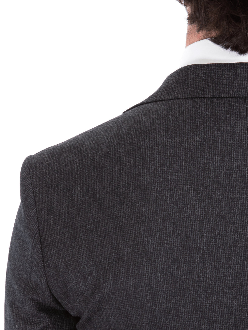 John Varvatos Half-Canvassed Charcoal Two Button Wool Blend Suit