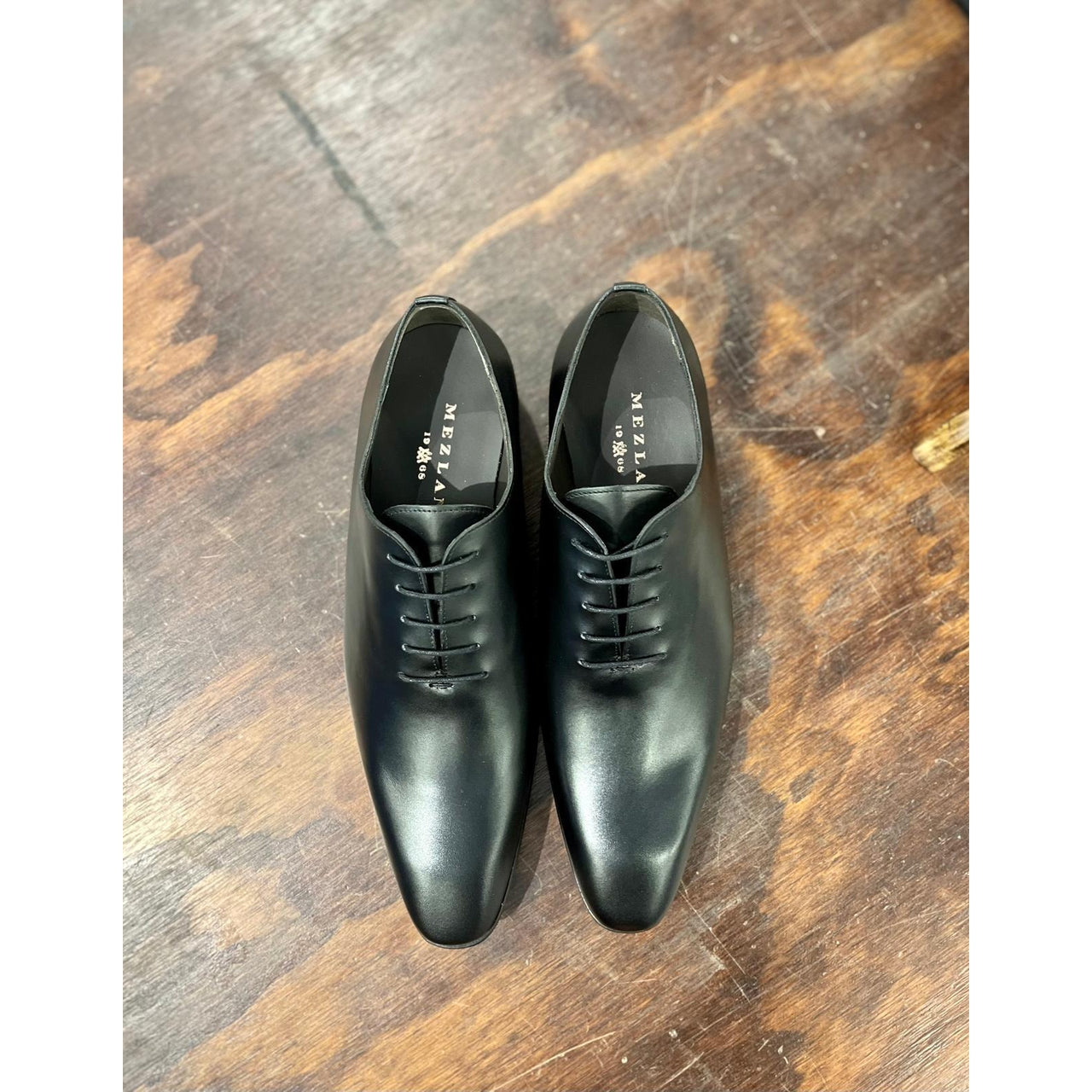 Mezlan Solid Black Lace Up Loafers