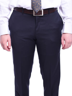 Canali Mens Navy 38R Drop 7  Slim Fit 100% Wool 2 Piece Suit