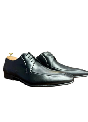 Mezlan Mens Black Lace-up Leather Dress Shoes