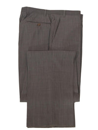 Thumbnail for Canali Mens 40R Drop 7 Brown Pinstripe Wool Blend Modern Fit 2 Piece Suit