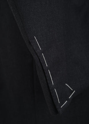 Canali Mens Solid Charcoal Grey 44L Drop 7 Modern Fit 100% Wool 2 Piece Suit