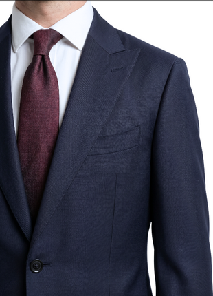 Tovaglia Slim Fit Peak Lapel Solid Navy Wool Cashmere Blend Suit