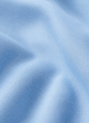 Steven Land Solid Light Blue Contrast Spread Collar Classic Fit French Cuff Cotton Stretch Dress Shirt