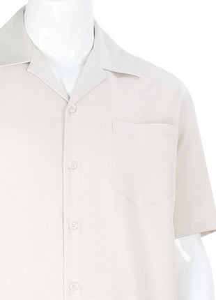 Apollo King Royal Diamond Tan Classic Fit Short Sleeve 2 Piece Walking Suit