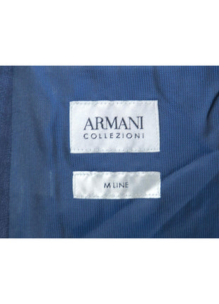 Armani Collezioni M-Line Mens 42R Navy Blue Check 2 Piece Suit