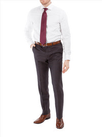 Thumbnail for John Varvatos Half-Canvassed Burgundy Two Button Wool Blend Suit