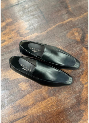 Mezlan Black Slip On Loafers