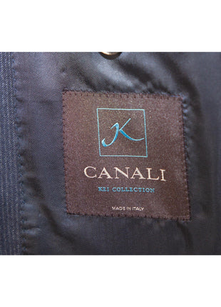 Canali Kei 38R Mens Navy Blue Pinstriped 2 Piece Classic Fit Suit