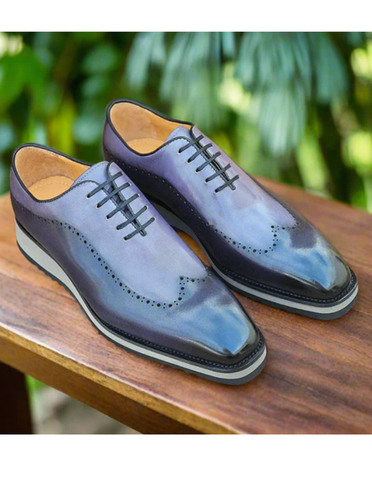 Carrucci Mens Black Grey Two Tone Lace-up Oxford Leather Dress Shoes The Suit Depot Carrucci Mens Black Grey Two Tone Lace-up Oxford Leather Dress Shoes The Suit Depot