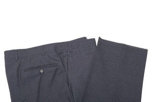 Canali 1934 Mens Gray Check Drop 7 44L Modern Fit 100% Wool 2 Piece Suit - The Suit Depot