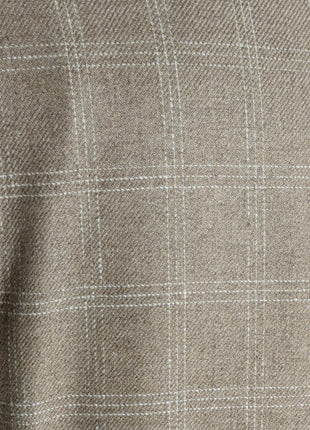 Sartoria Partenopea Men's Tan Windowpane 3-Roll-2 100% Cashmere Sport Coat 46R