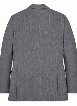 Brunello Cucinelli Gray Stripe Notch Lapel Slim Fit 3-Button Wool Linen Silk Suit - 40L