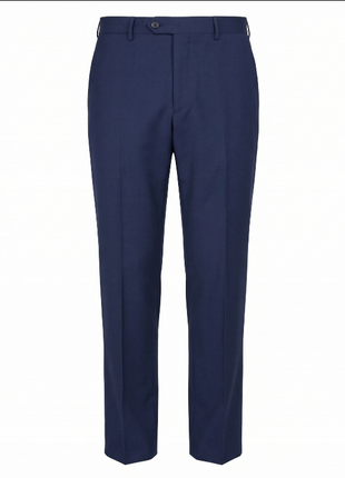 Tovaglia Mens Navy Textured Slim Fit Notch Lapels Wool Silk 2 Button Suit