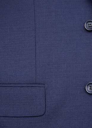 Mens Classic Fit Navy Blue Two Button 100% Wool Suit