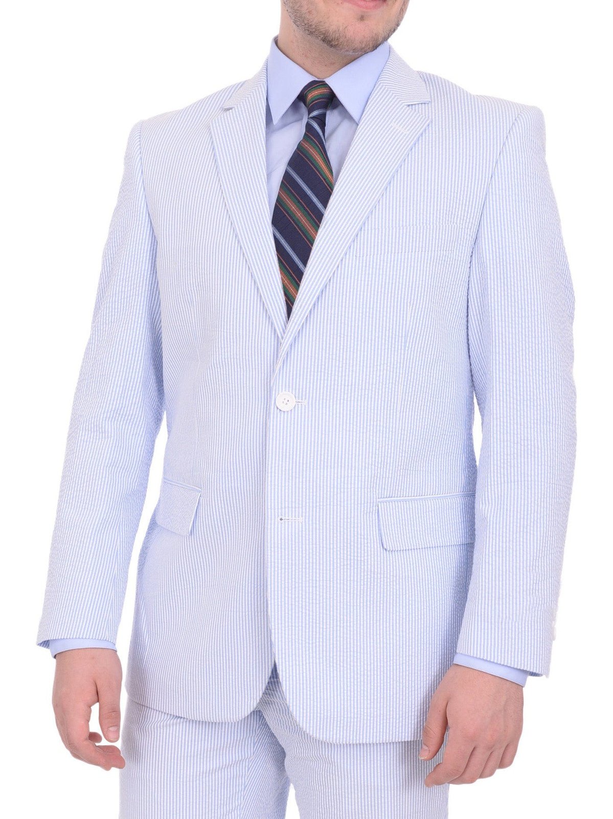 Blue seersucker clearance blazer