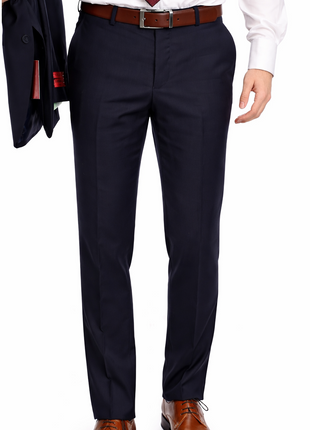Men's Raphael Slim Fit Solid Navy Blue Wool-touch Two Button 2 Piece Suit - The Suit Depot